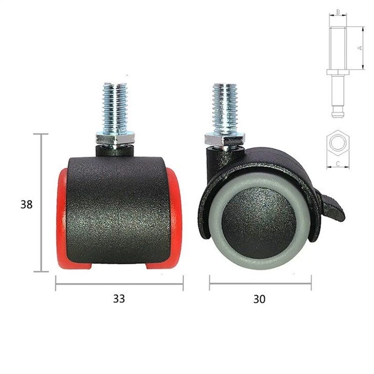 PU 1 Inch Furniture Wheel Caster Amazon Casters For Furniture Manufacturers